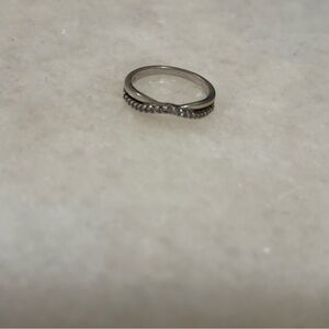 Diamonds and 14 k white gold band